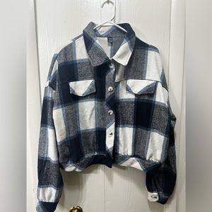 Women’s Blue Plaid Jacket